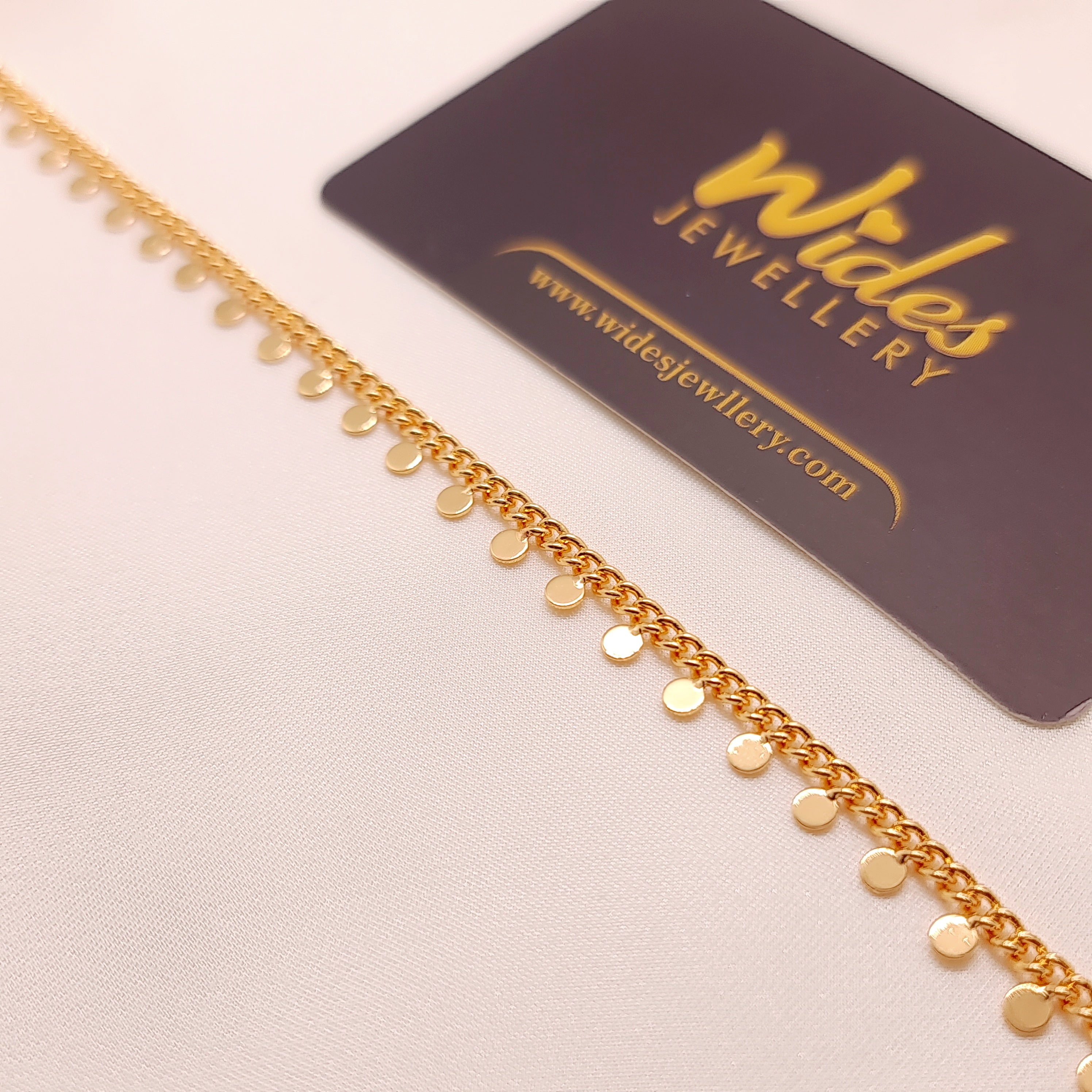 Payal Design Payal Gold Jewellery Dainty Disc Gold-Plated Anklet