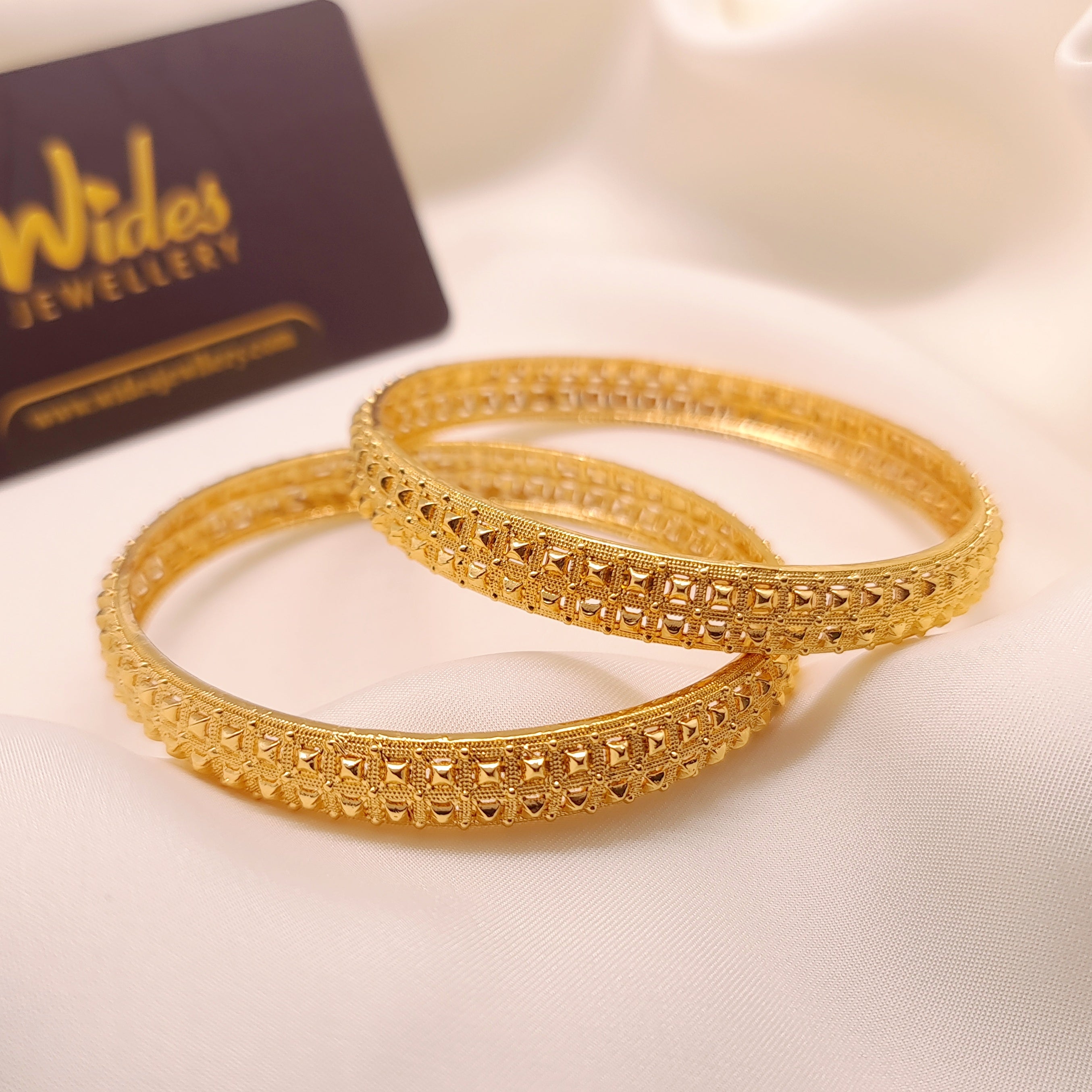 Textured Grid Bangles for Girls/Women