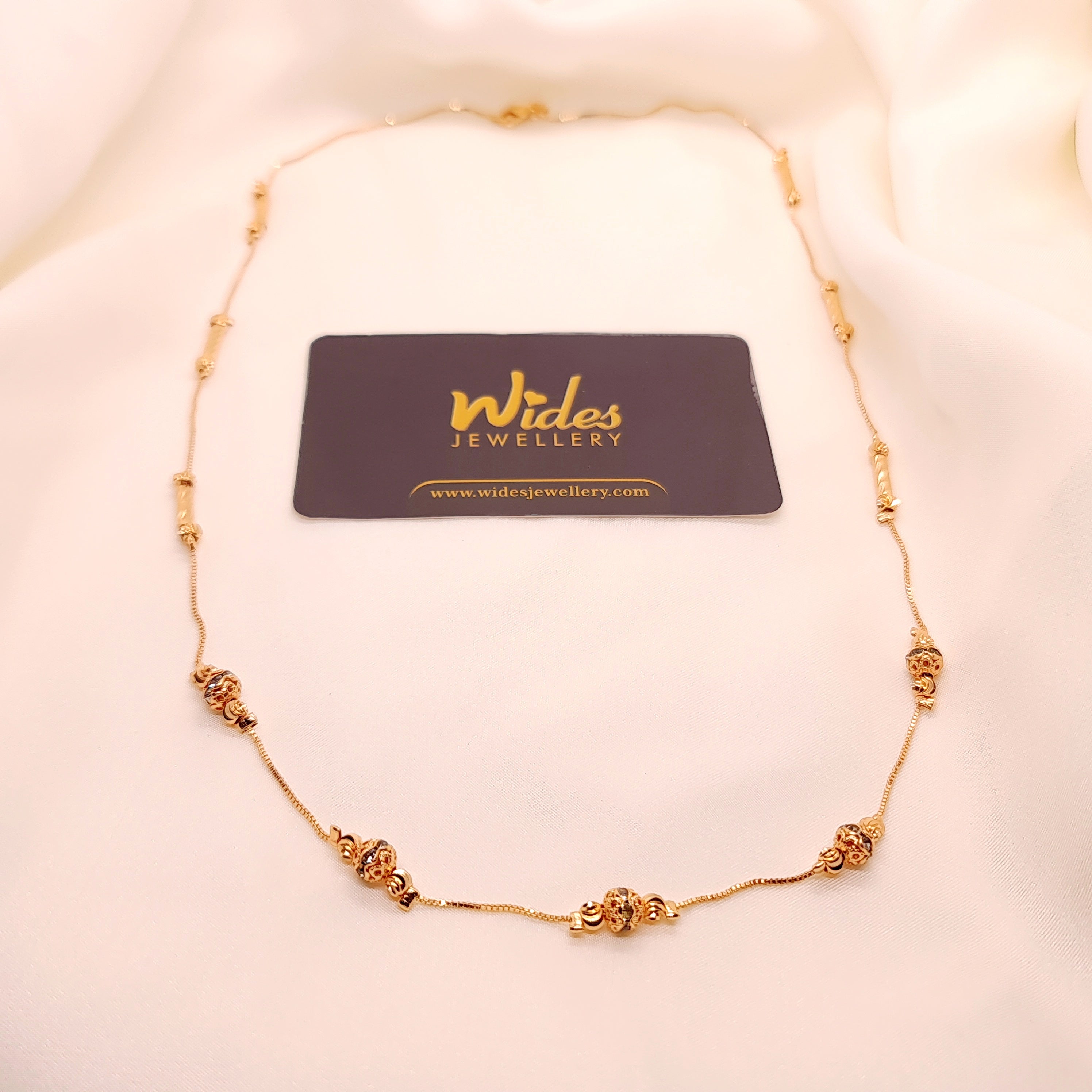 Ball Design Gold-Plated Mala Chain for Girls/Women – Elegant