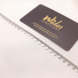 Dainty Disc Silver-Plated Anklet/Payal for Girls/Women