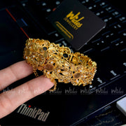Golden Flora Antique Kara/Bangle for Girls/Women