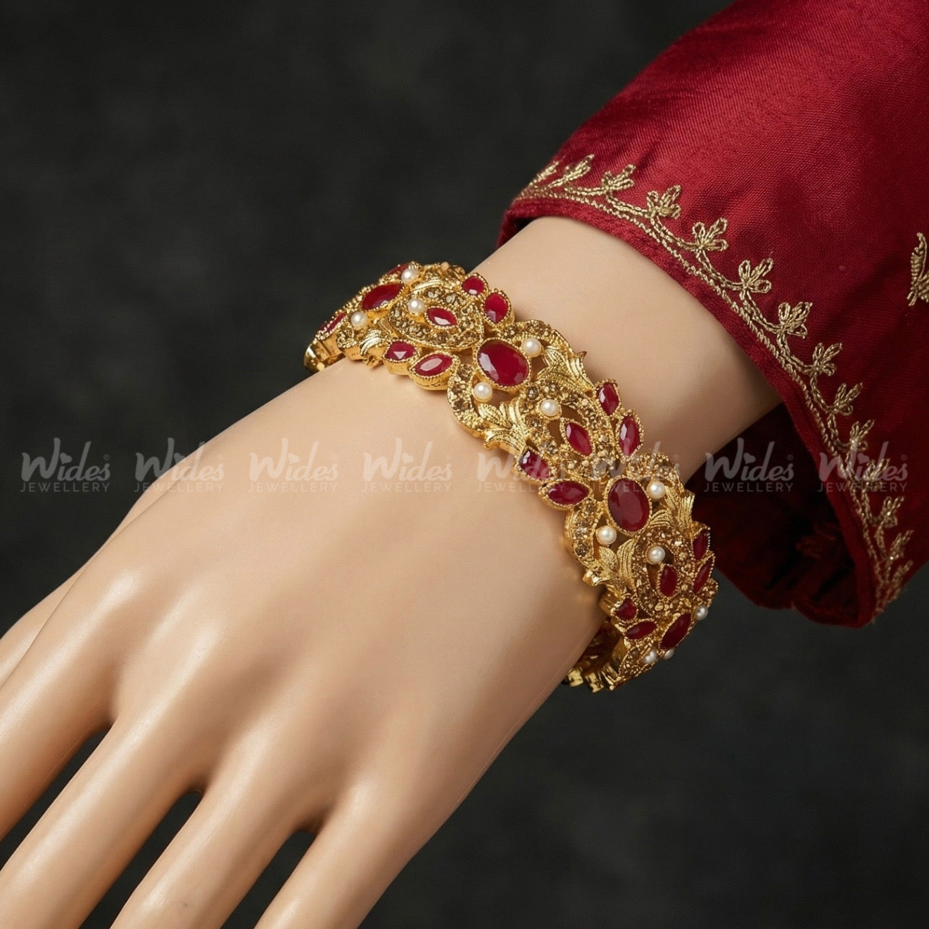 Sultana Maroon Kara/Bangle for Girls/Women