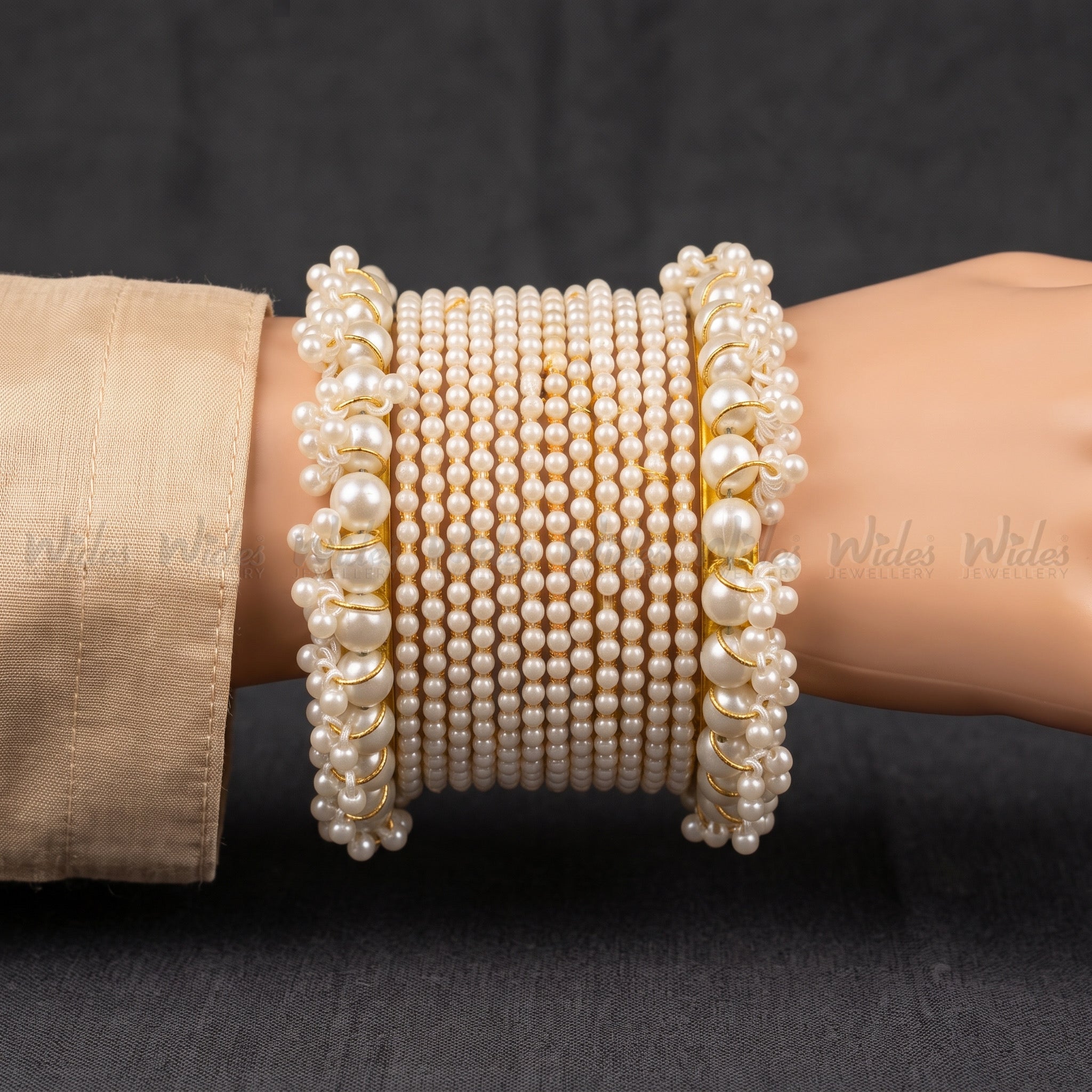 Shahi Gajra Pearl Bangles Set for Girls/Women