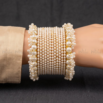 Shahi Gajra Pearl Bangles Set for Girls/Women