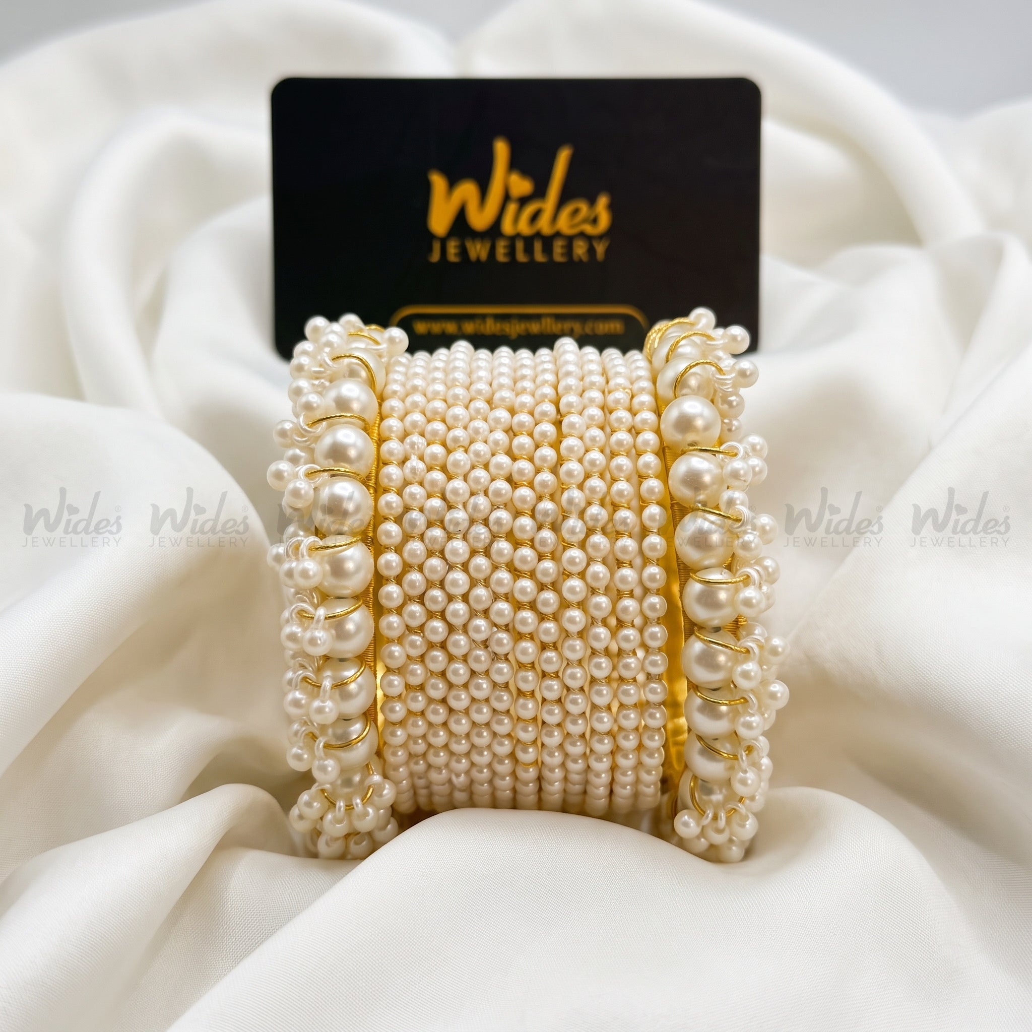 Shahi Gajra Pearl Bangles Set for Girls/Women