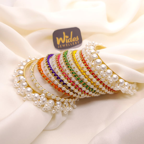 Elegant Pearls Bangles Set for Girls/Women