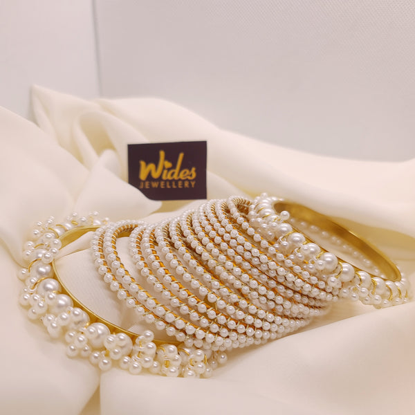 Elegant Pearls Bangles Set for Girls/Women