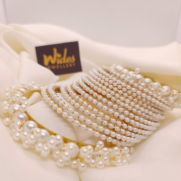 Elegant Pearls Bangles Set for Girls/Women