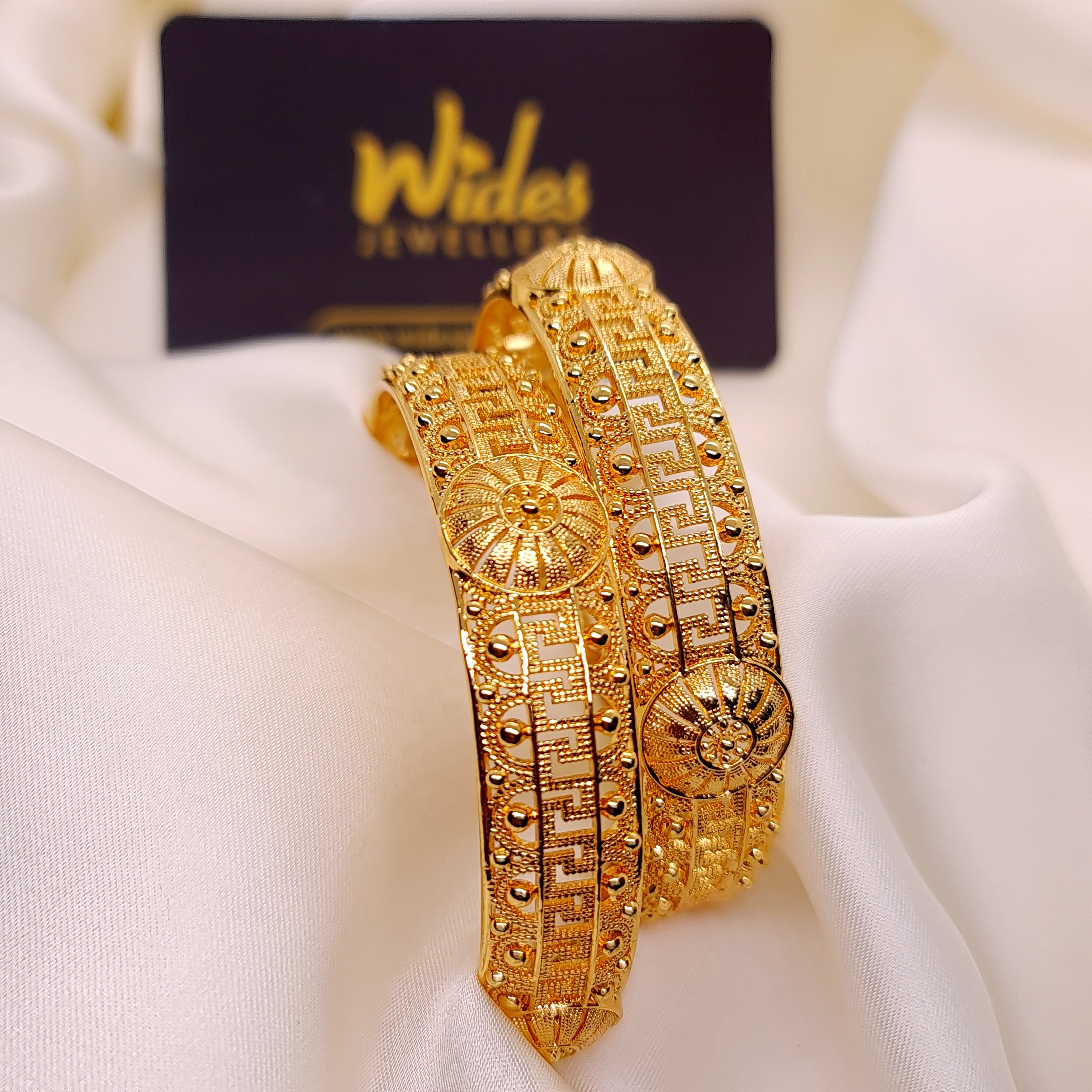 Classic gold Plated Artificial 2pc Bangles for Girls/Women