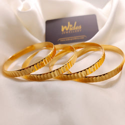 4 Pcs Gold-Plated Bangles Set for Girls/Women