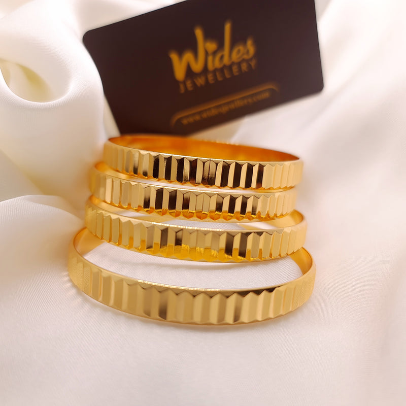 4 Pcs Gold-Plated Bangles Set for Girls/Women