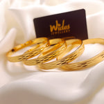 4 Pcs Gold-Plated Elegant Bangles Set for Girls/Women