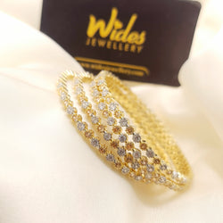 Golden Gleam Stones Bangles for Girls/Women