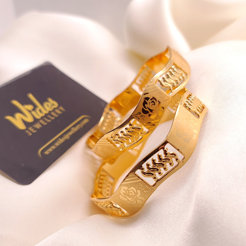 Graceful Gold-Plated Bangles for Girls/Women