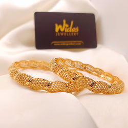 Radiant Gold-Plated Bangles for Girls/Women