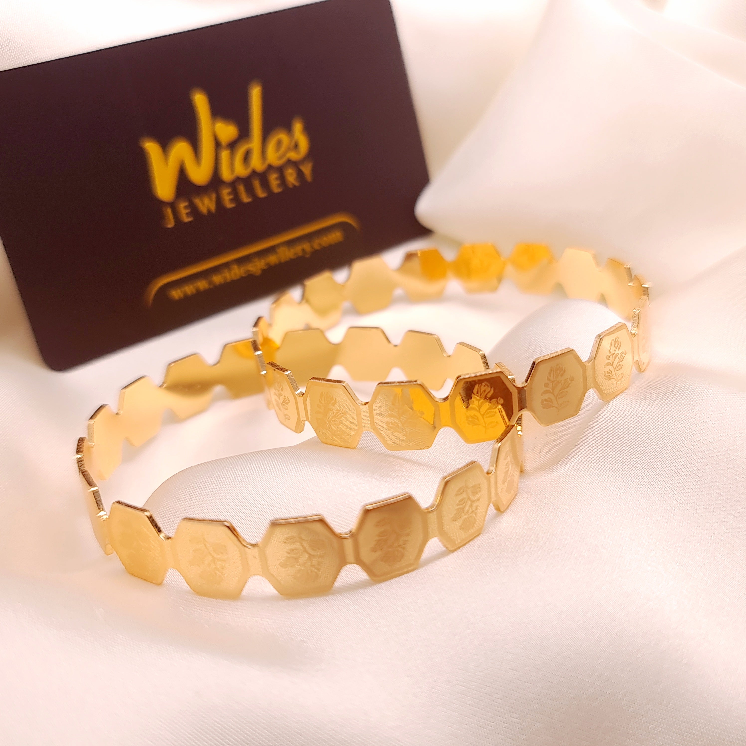 Hexagonal Floral Bangles for Girls/Women