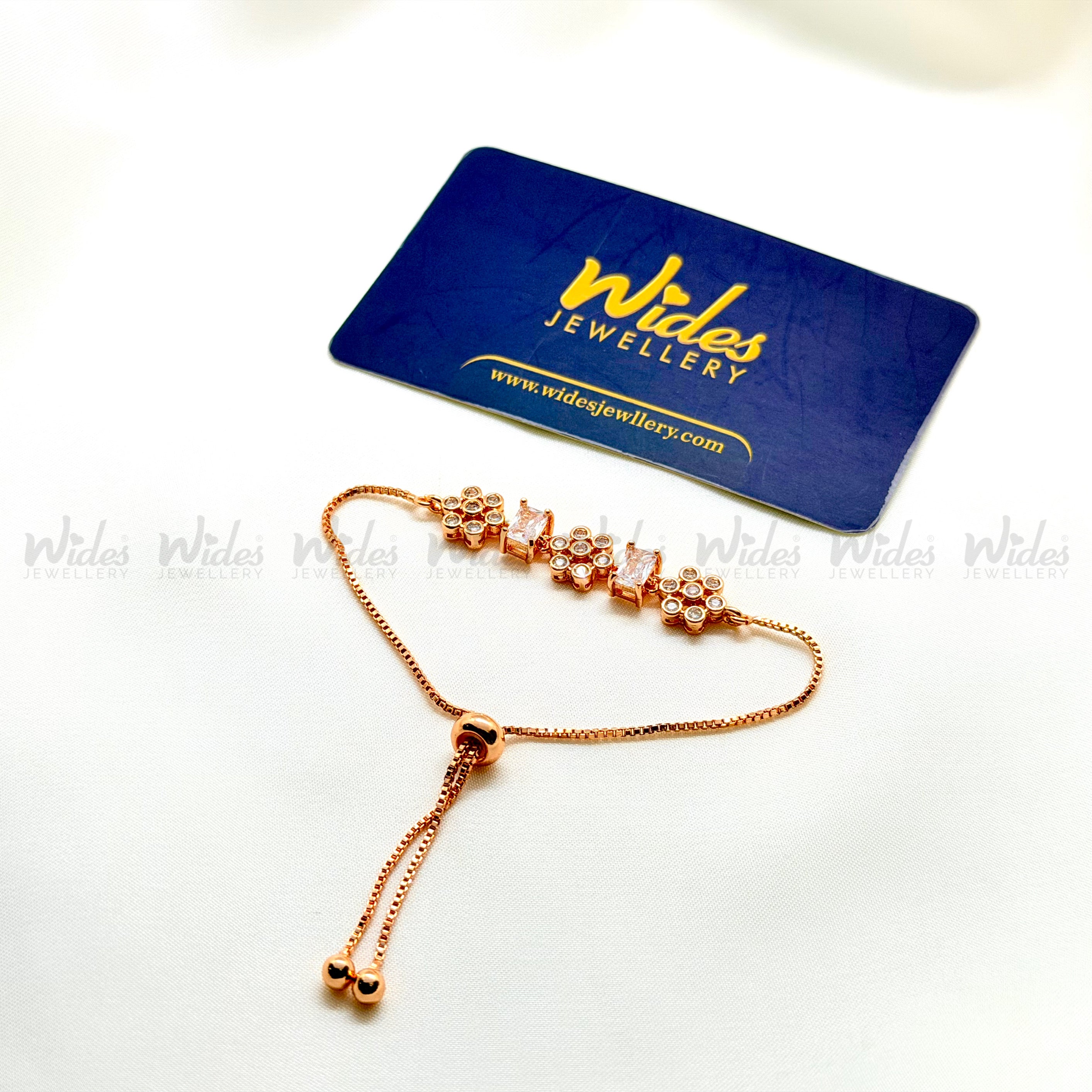 Flower & Baguette Bracelet for Girls/Women