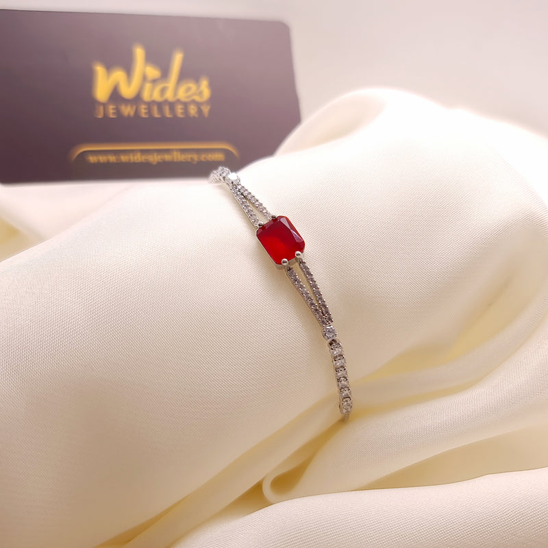 Princess Cut Stone Bracelet for Girls/Women