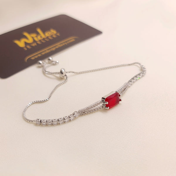 Princess Cut Stone Bracelet for Girls/Women