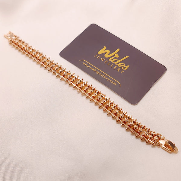 Rose Gold Bead Link Bracelet for Girls/Women