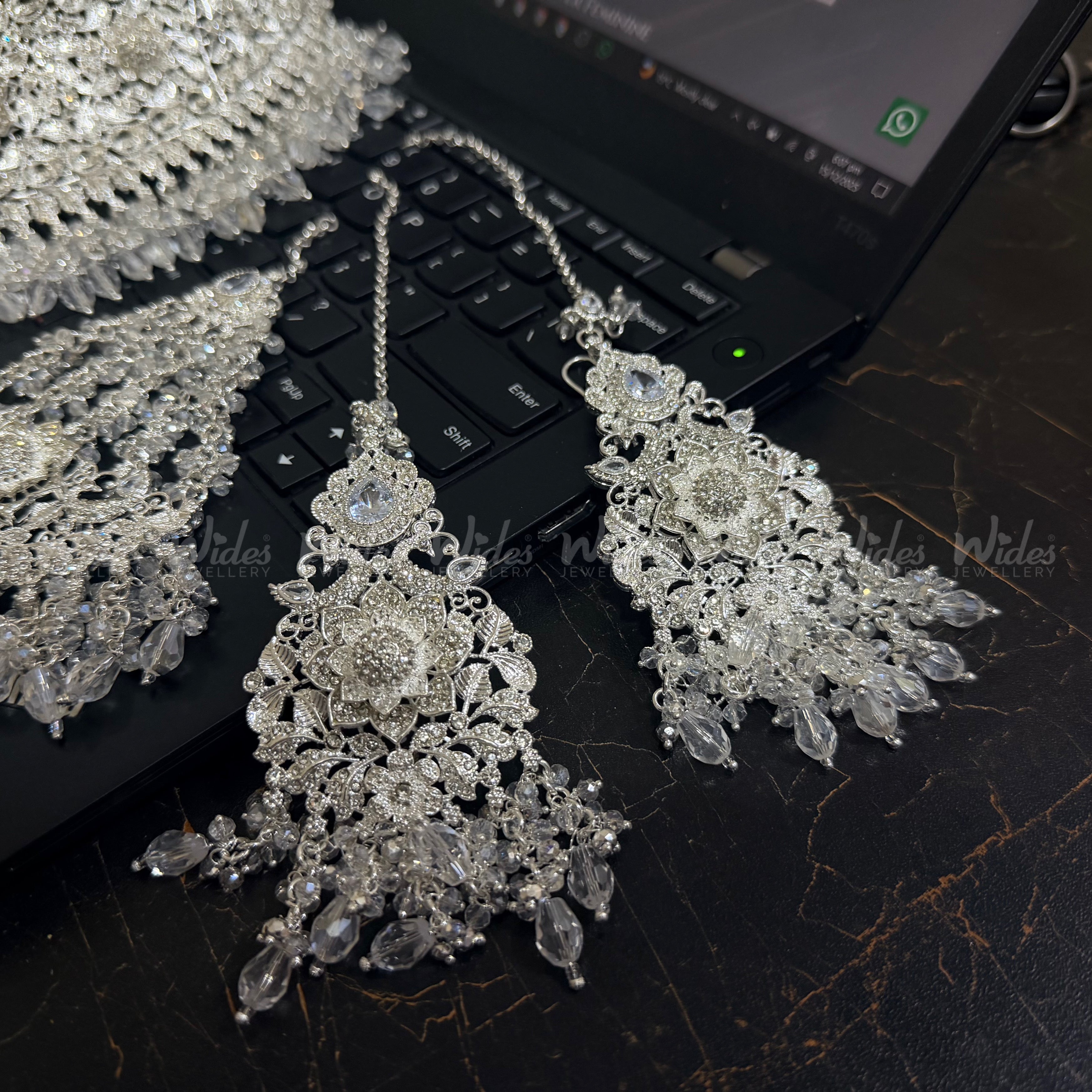 Silver Diamond Dust Bridal Set for Girls/Women