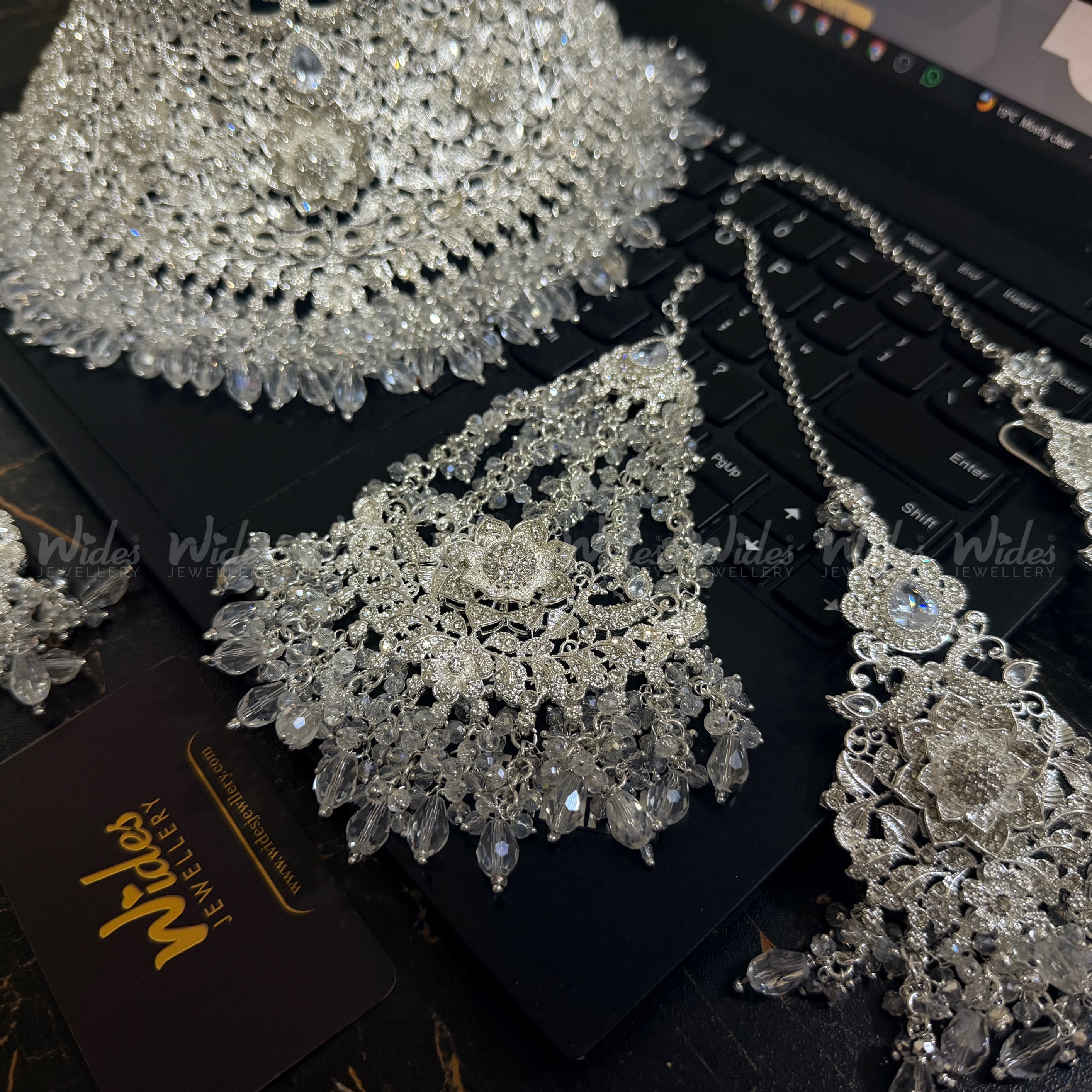 Silver Diamond Dust Bridal Set for Girls/Women