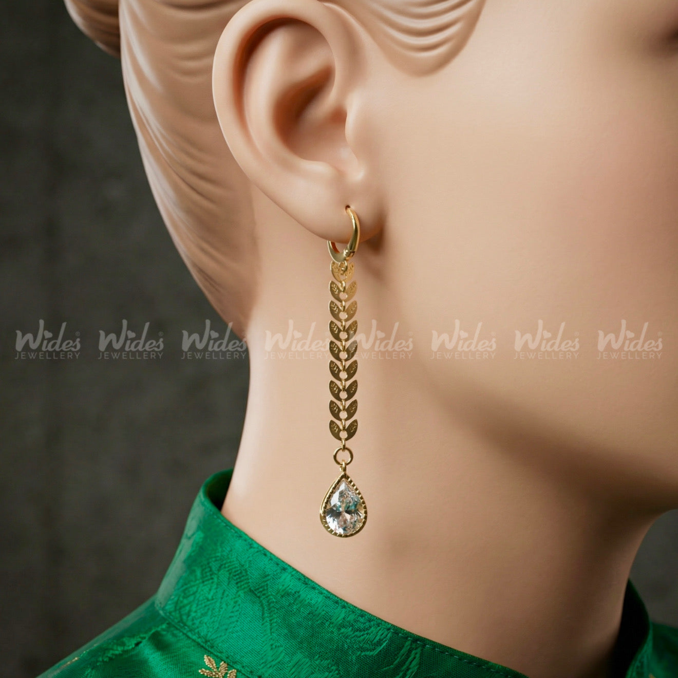 Leaf Linear Drop Earrings for Girls/Women