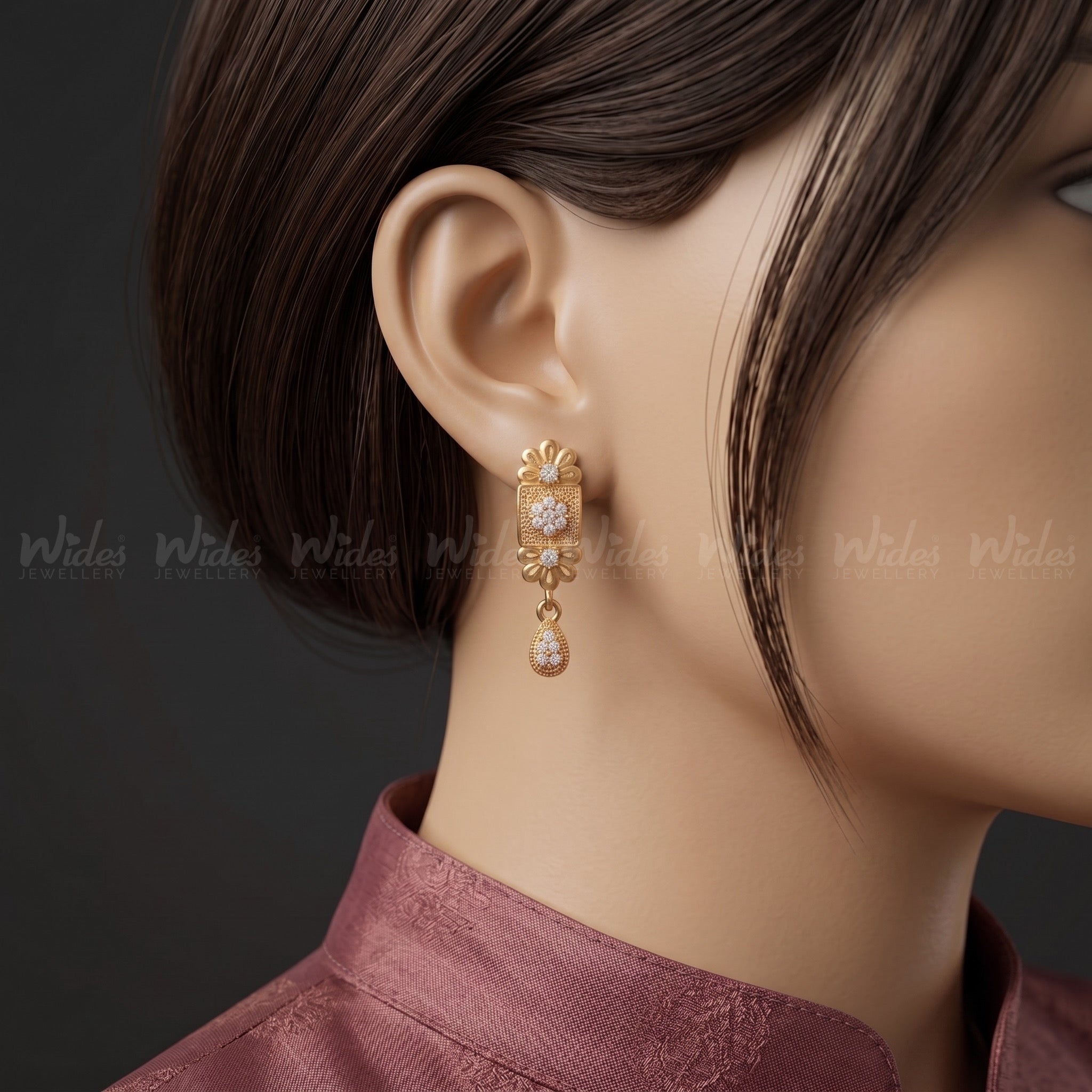 Imperial Crystal Drop Earrings for Girls/Women