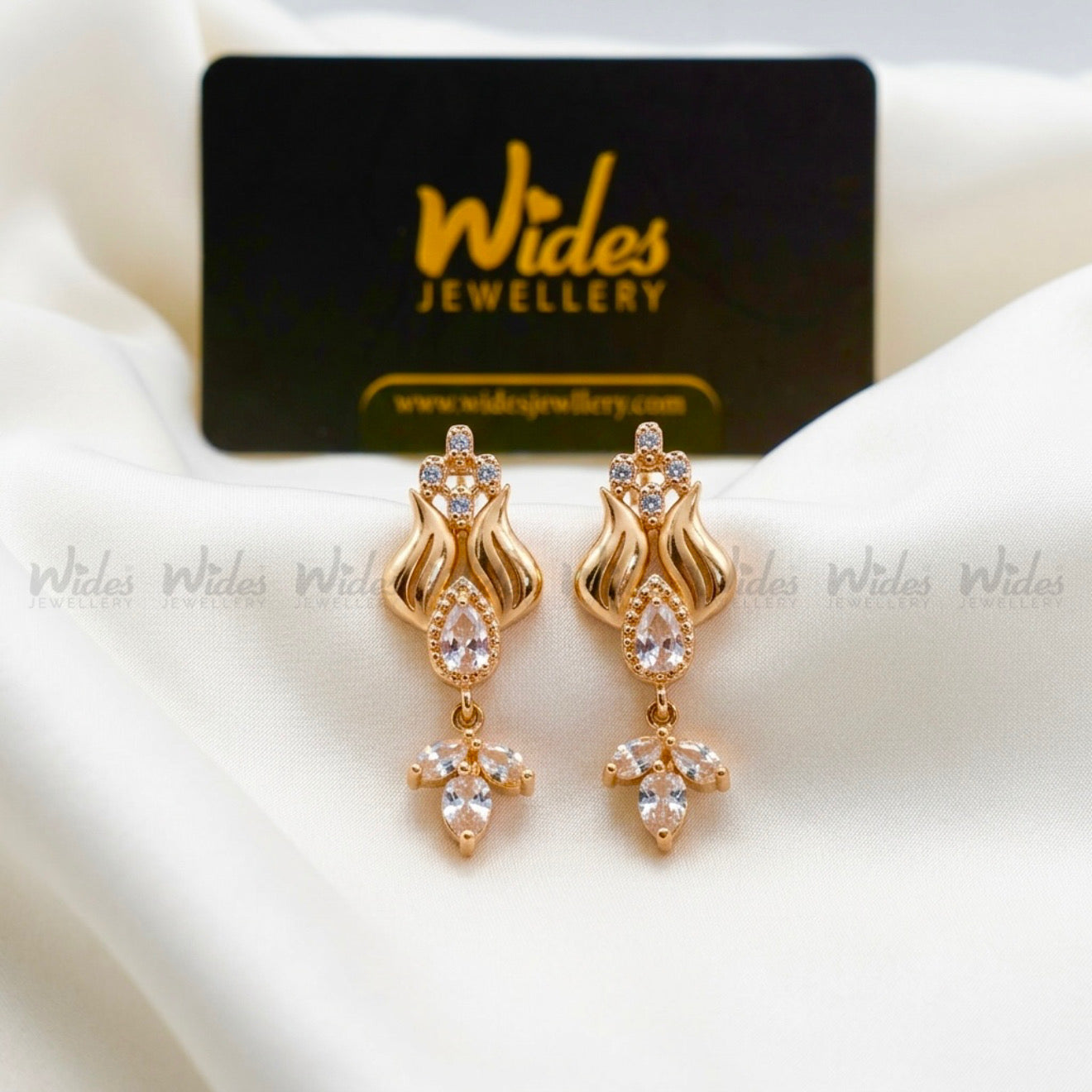 Tulip Bloom Zircon Earrings for Girls/Women