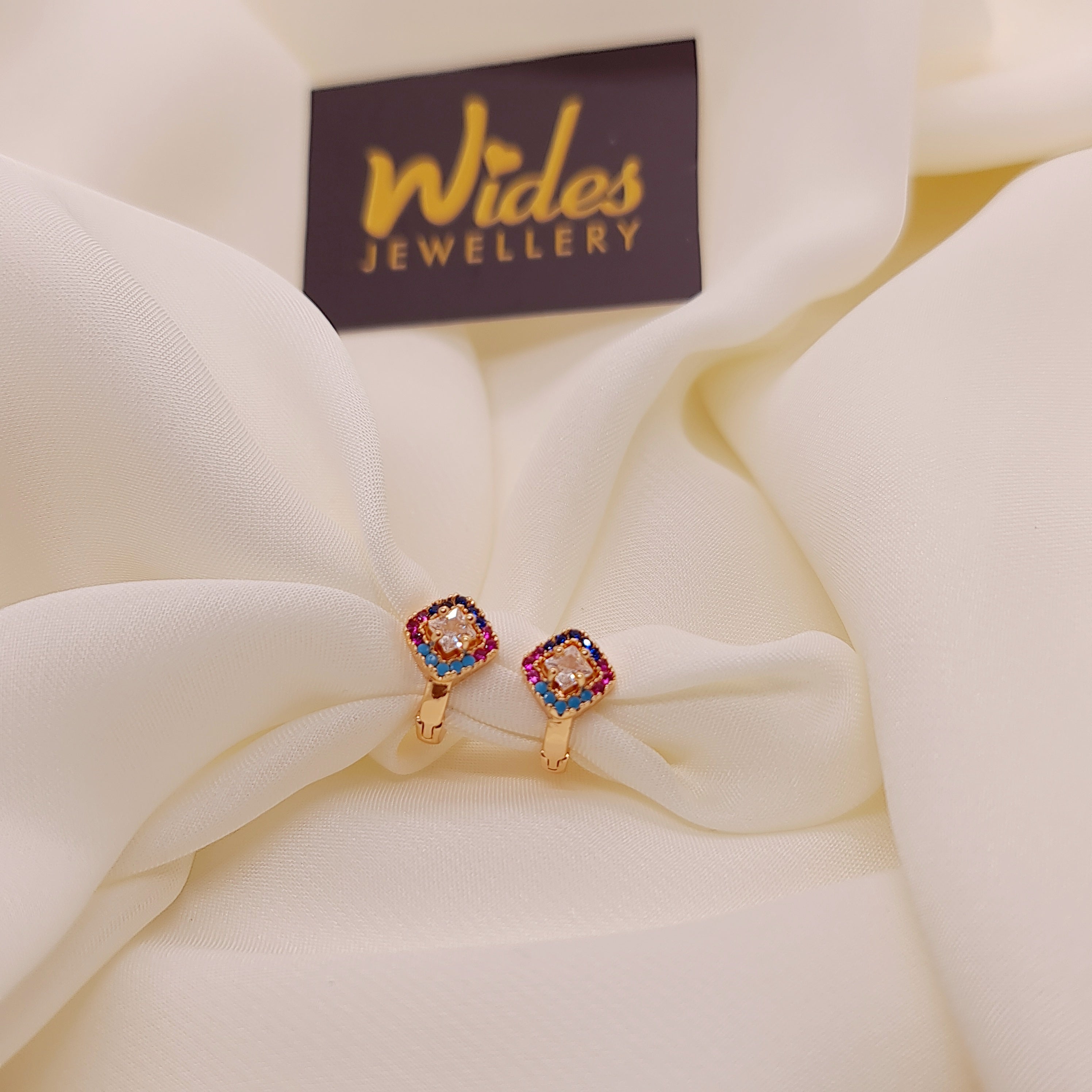 Stylish Square Design Multi Stones  Earrings for Girls/Women