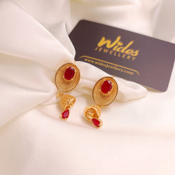 Onyx Oval Jhumka Earrings for Girls/Women