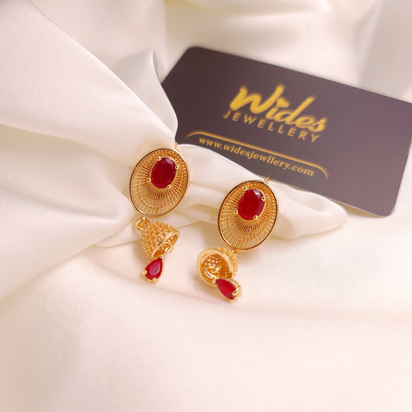 Onyx Oval Jhumka Earrings for Girls/Women