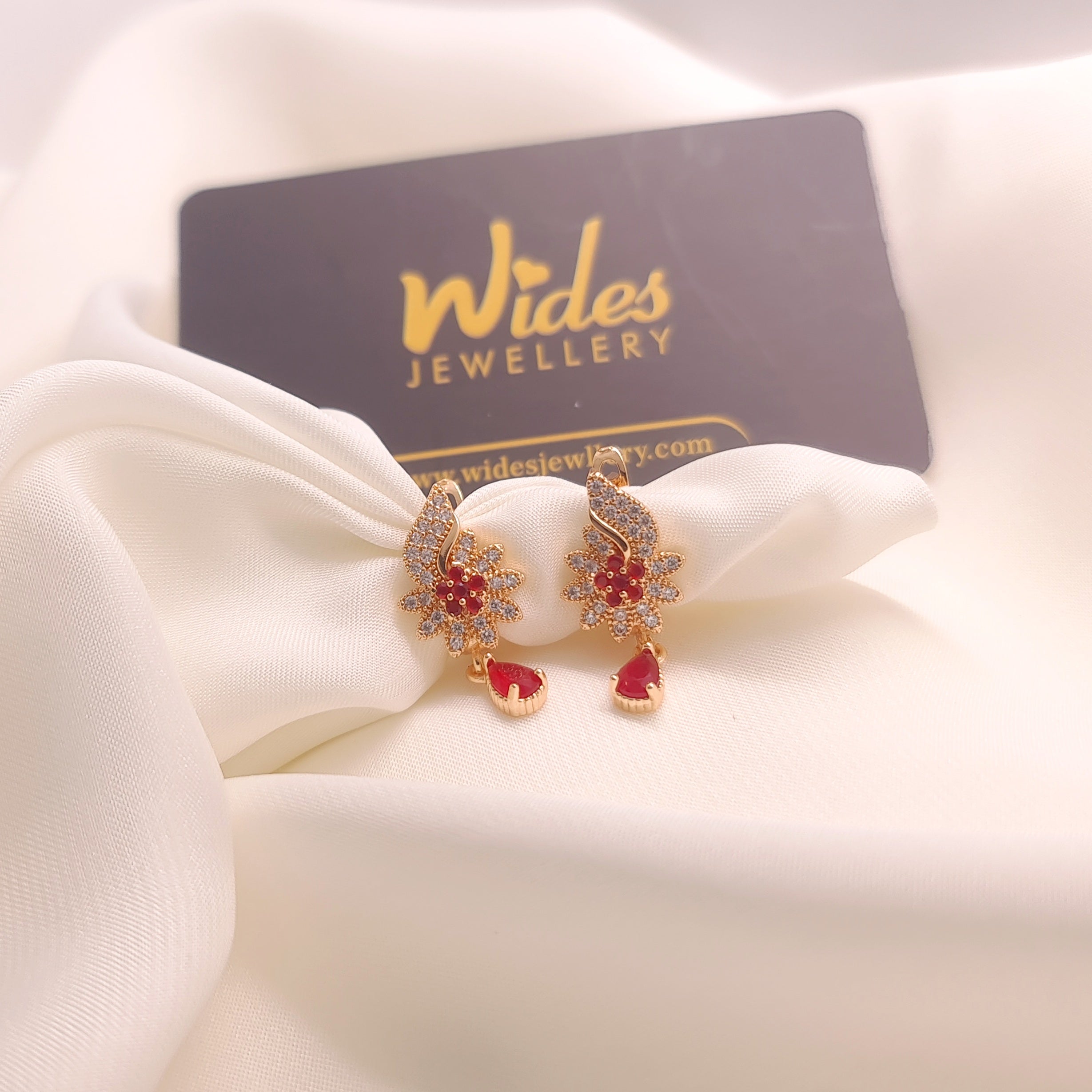 Crimson Drops Earrings for Girls/Women