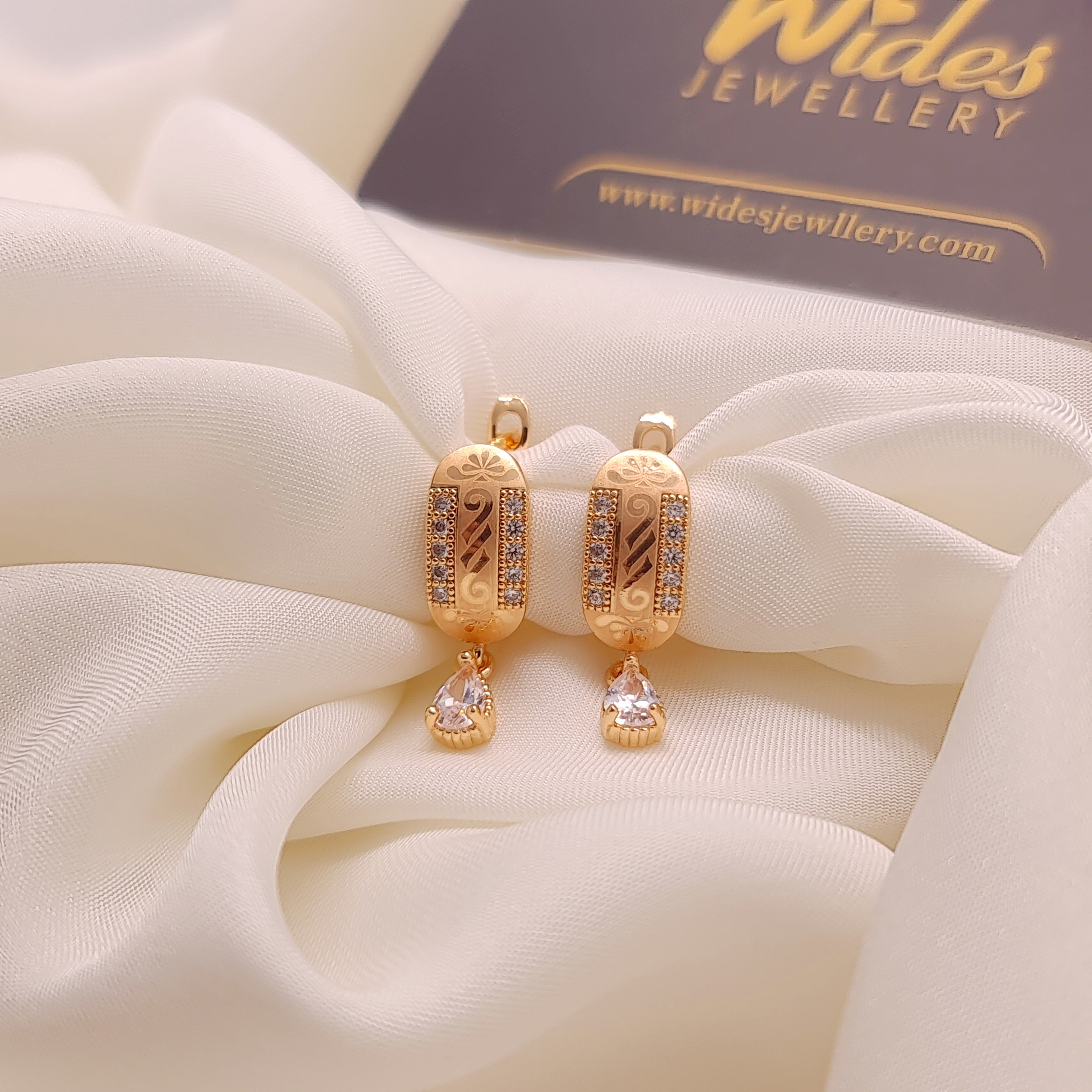 Modern Etched Drop Earrings for Girls/Women