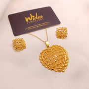 Chilai Work Heart Locket Set for Girls/Women