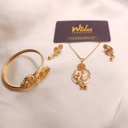 Luminous Scrollwork Locket Set for Girls/Women