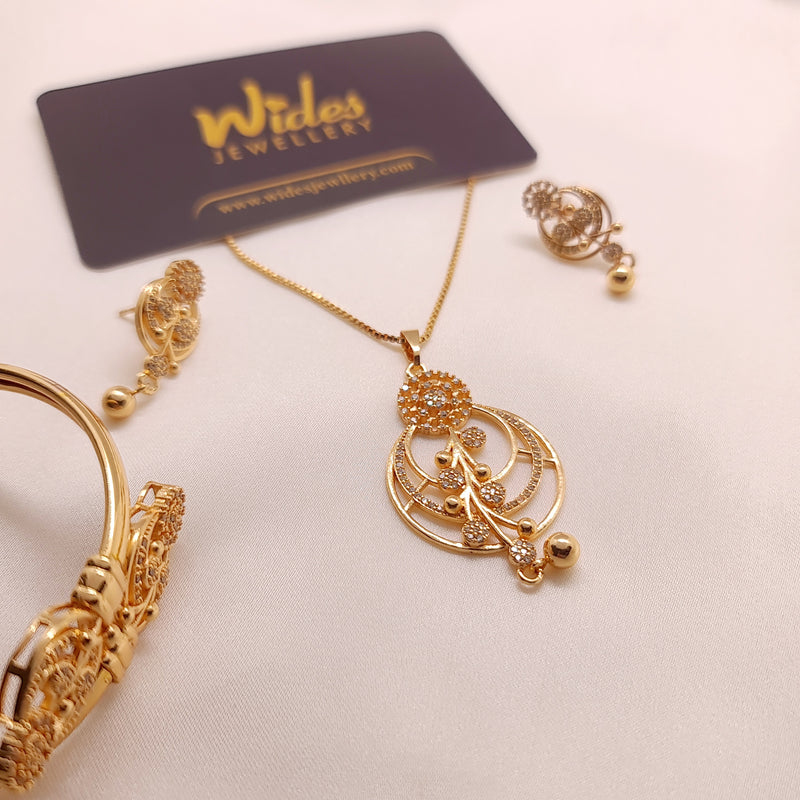 Luminous Scrollwork Locket Set for Girls/Women