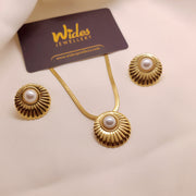 Art Deco Stainless Locket Set for Girls/Women