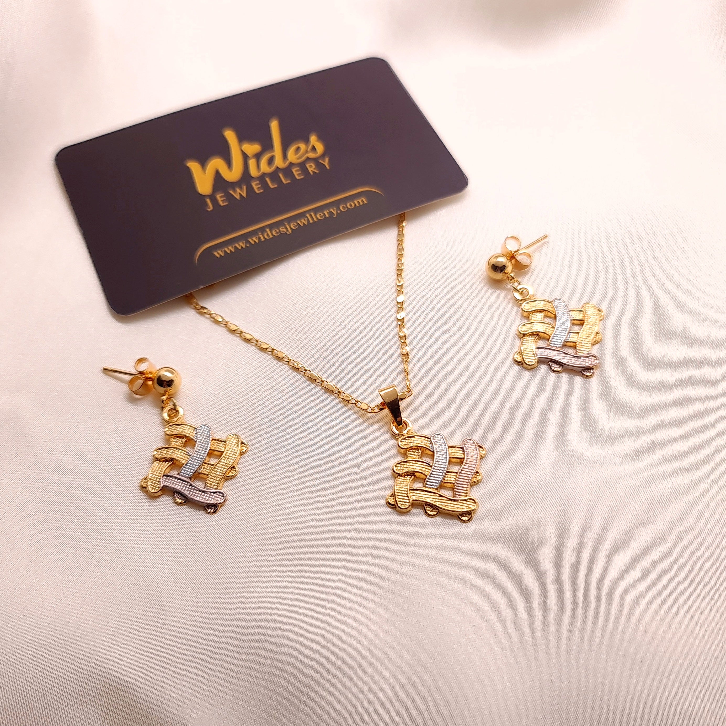 Woven Trellis Locket Set for Girls/Women