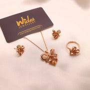 Sparkling Ribbon Locket Set for Girls/Women