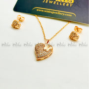 Butterfly in Heart Locket Set for Girls/Women