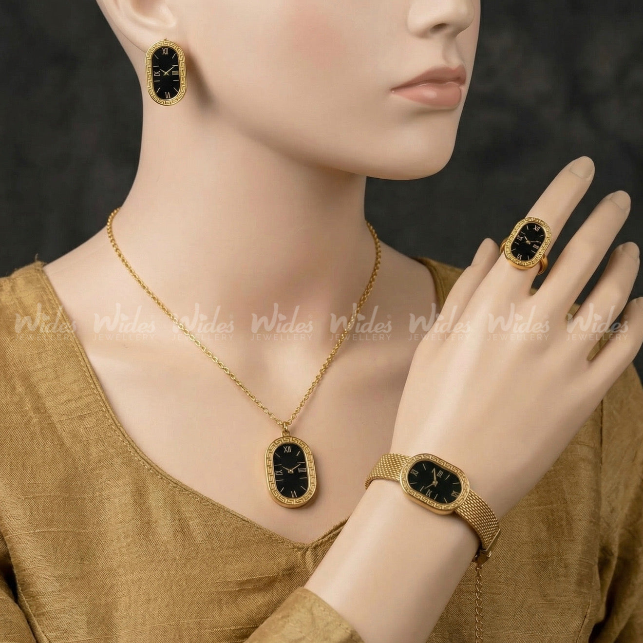 Fake Watch Design Combo Set for Girls/Women