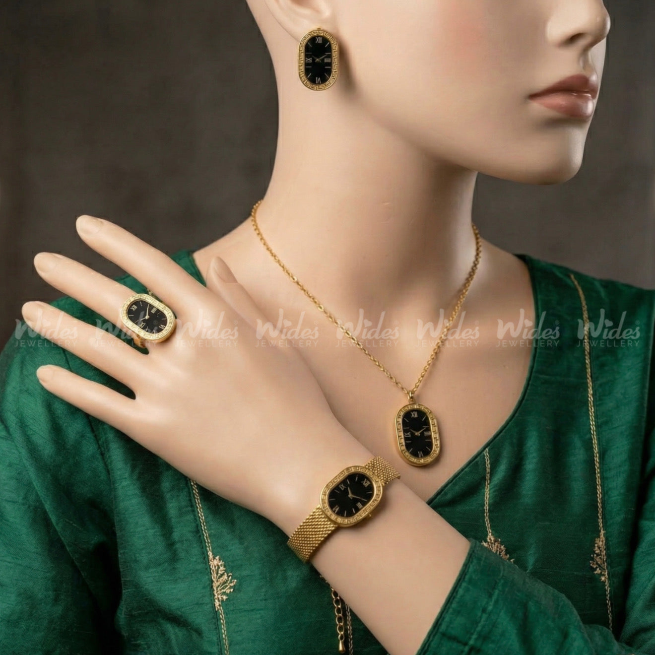 Fake Watch Design Combo Set for Girls/Women