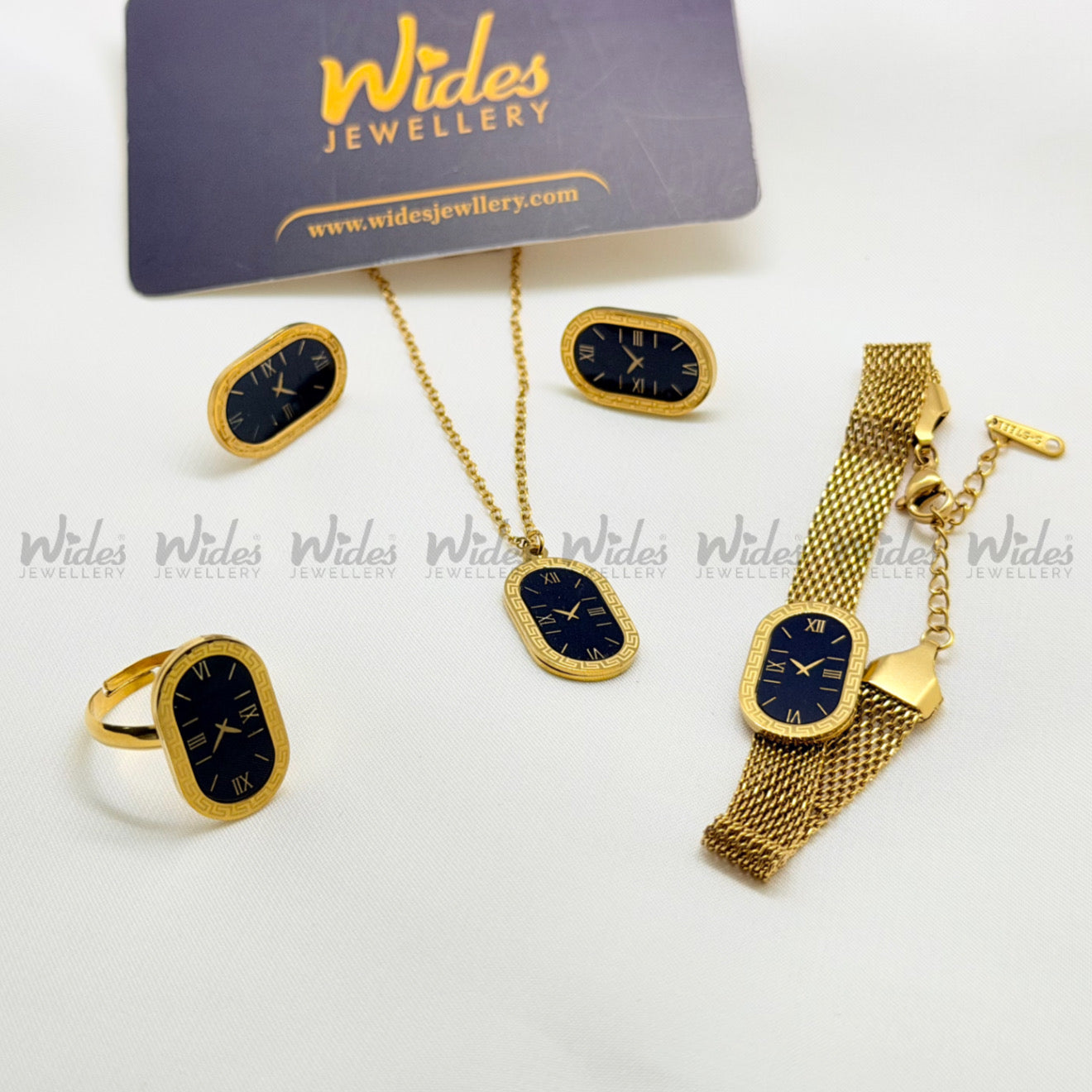 Fake Watch Design Combo Set for Girls/Women