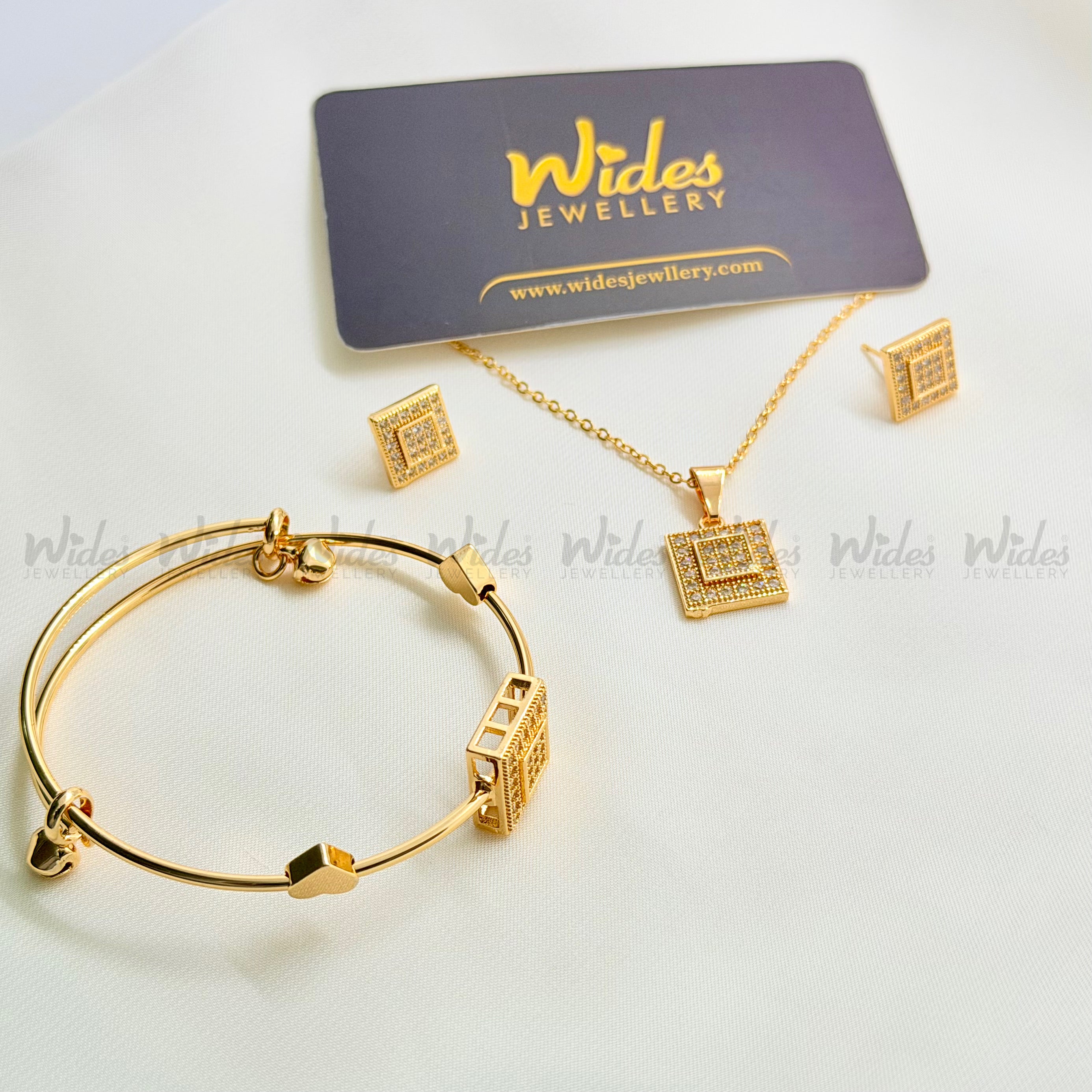 Radiant Square Locket Set for Girls/Women