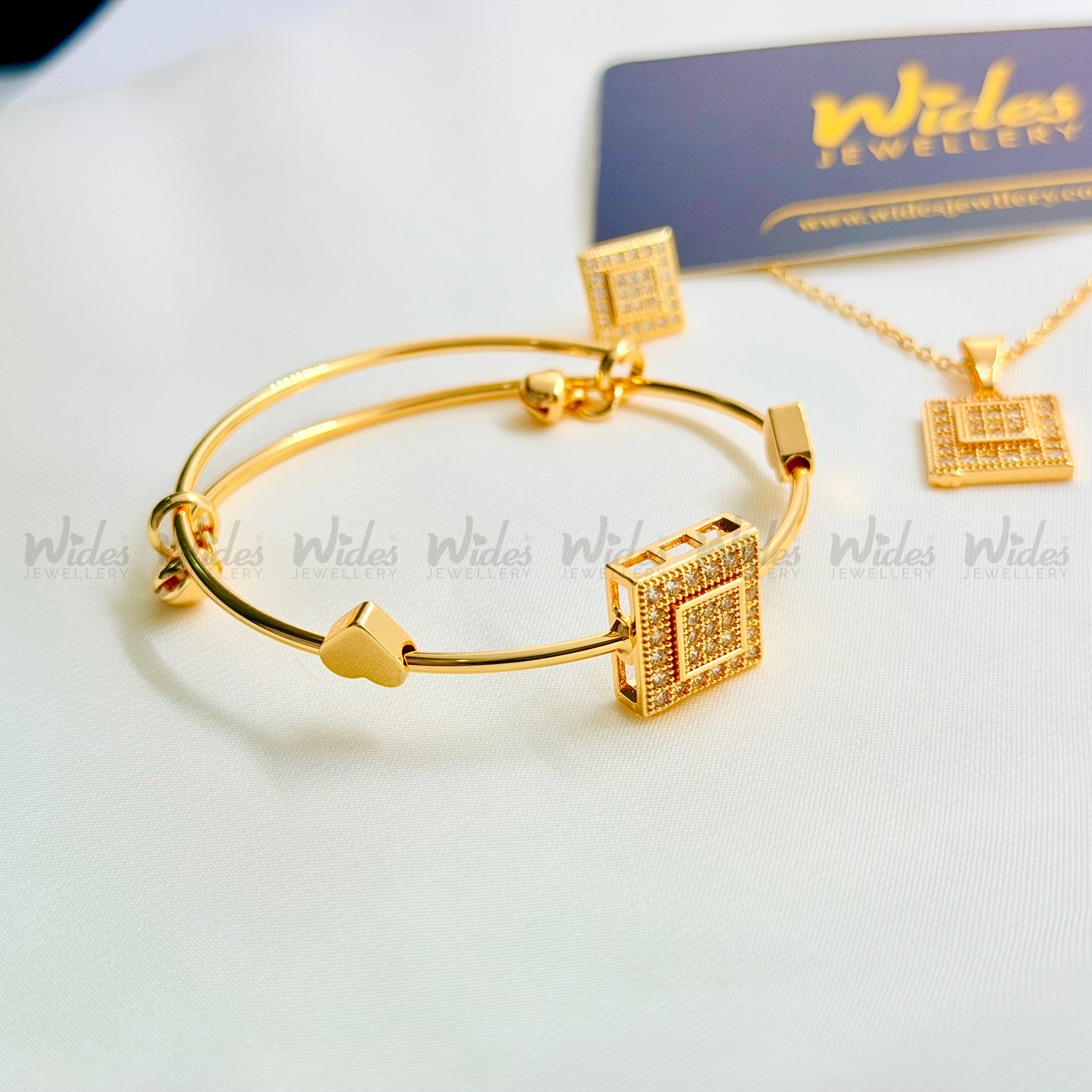 Radiant Square Locket Set for Girls/Women