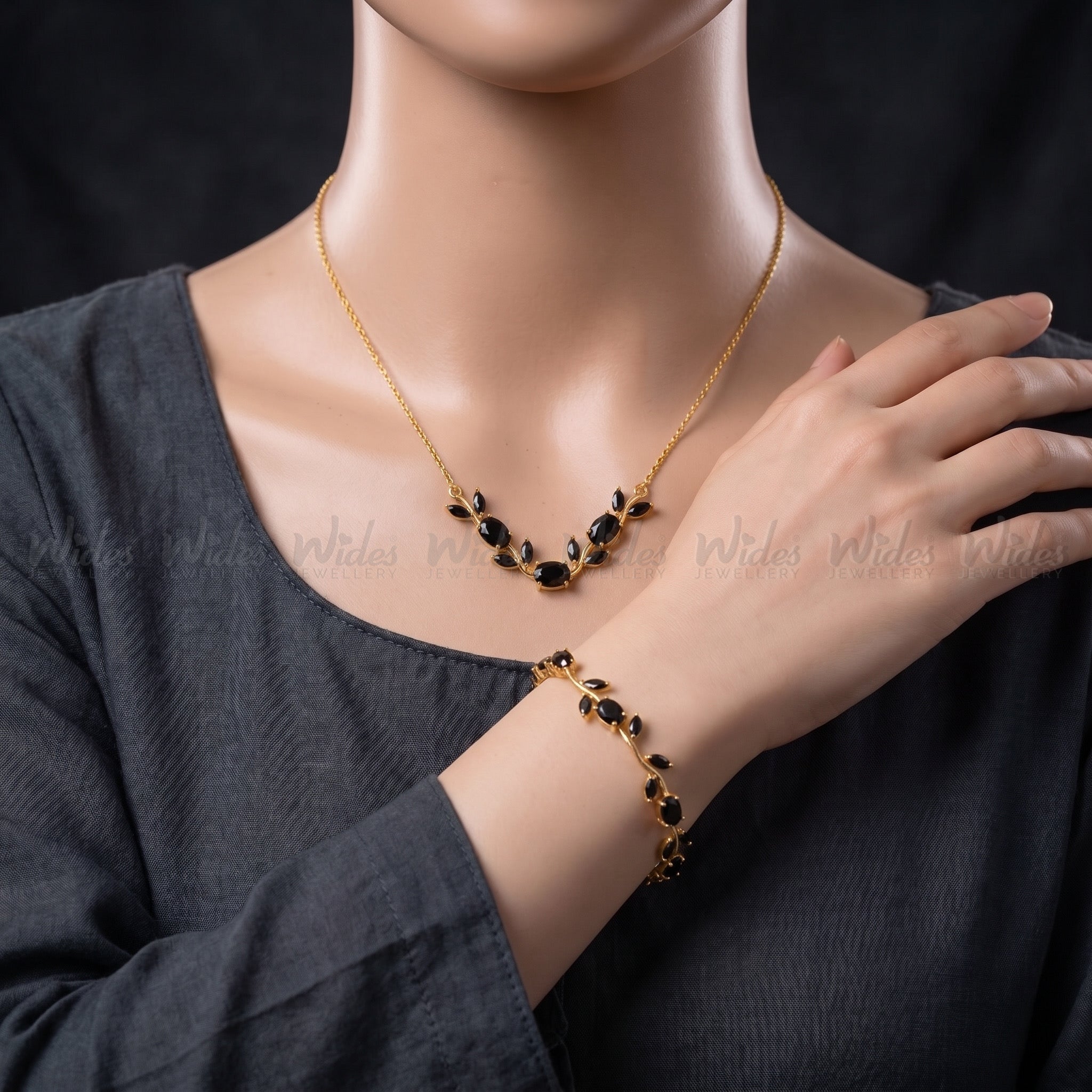 Trending Tulip Bracelet & Necklace Set for Girls/Women