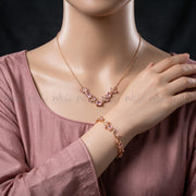 Trending Tulip Bracelet & Necklace Set for Girls/Women