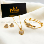 Aura Heart Locket Set for Girls/Women