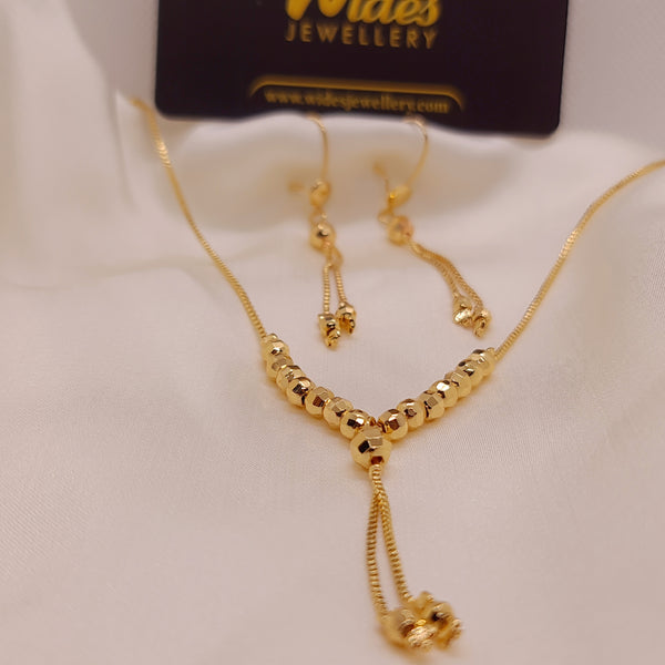 Elegant Golden Locket Chain & Earrings for Girls/Women